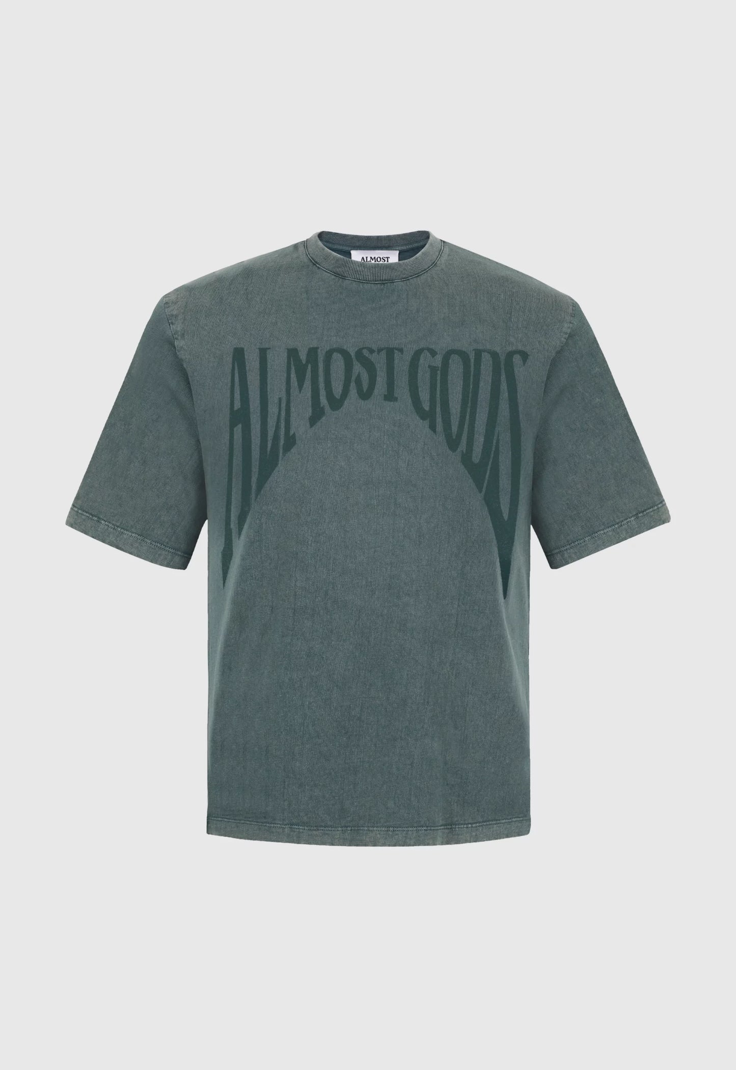 Stonewashed Gothic Tee in Pine Green