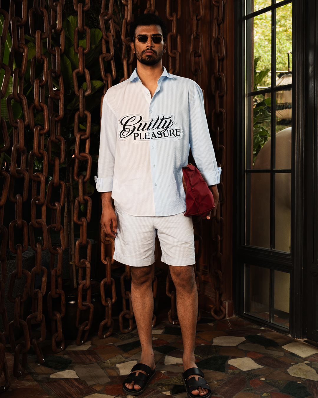Half Guilty Shirt In Blue & White