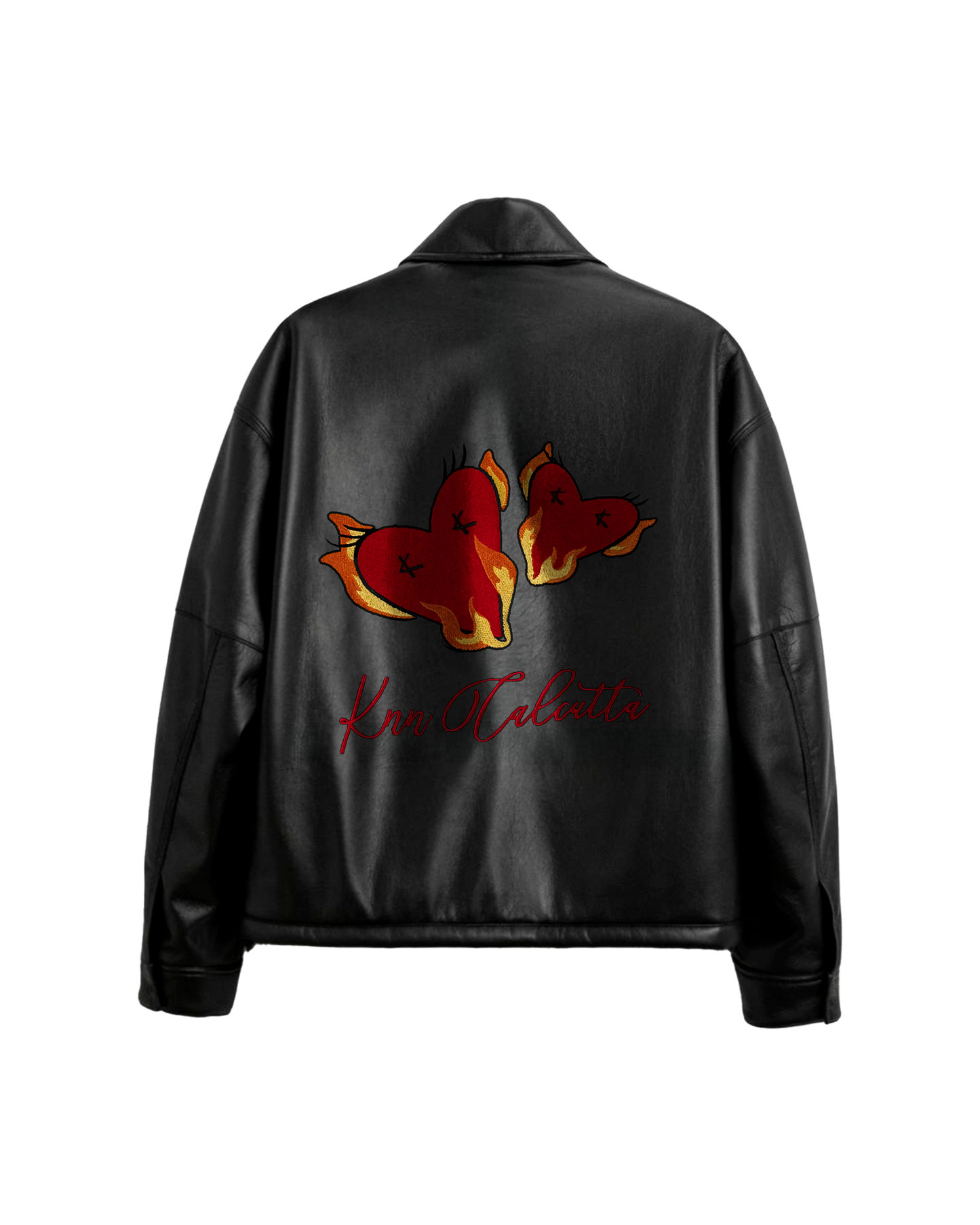 twin flames leather jacket