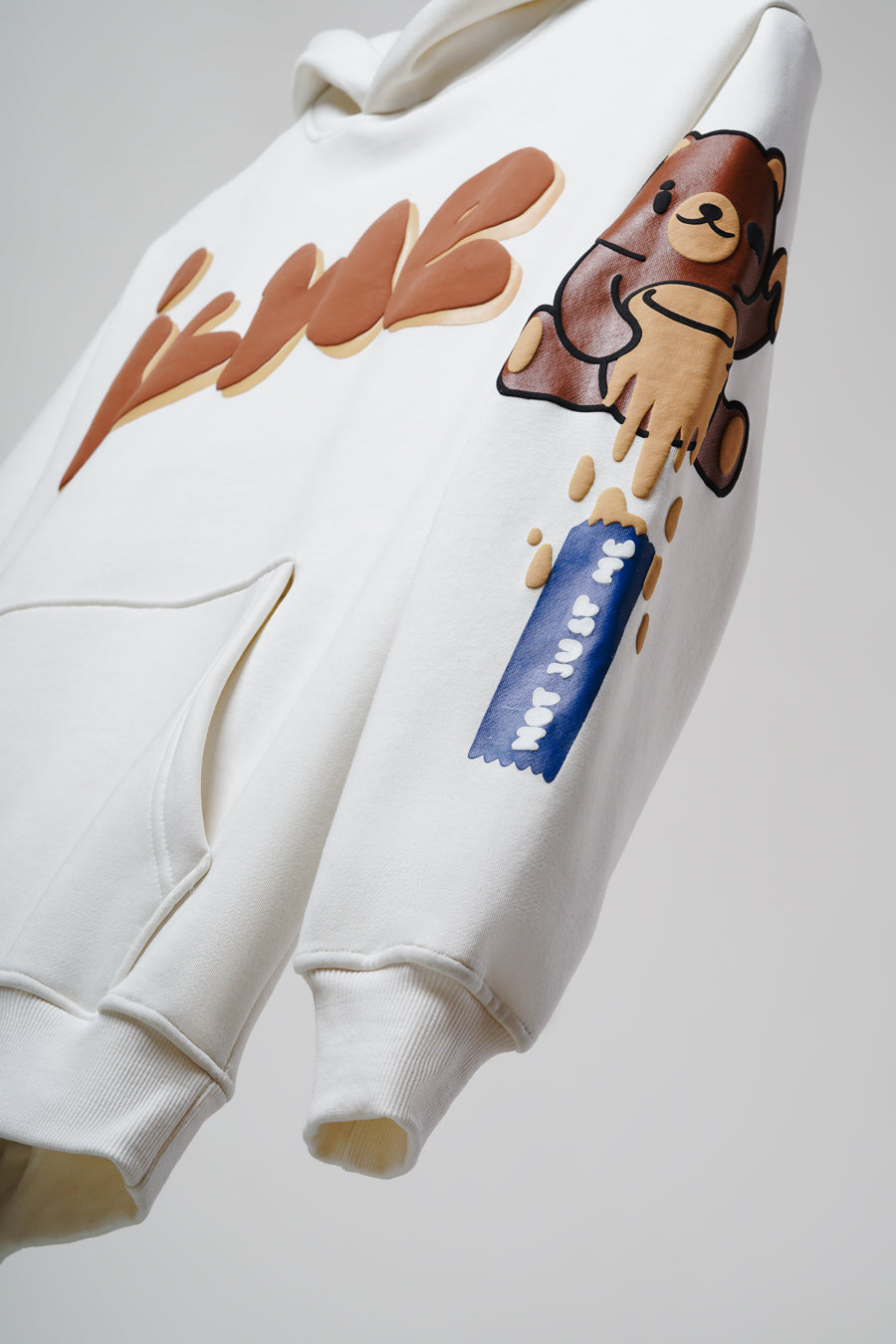 No Sugar Just Honey Ivory Hoodie - Positive Vibes Streetwear