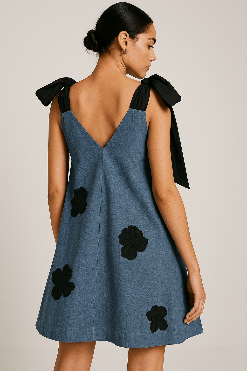 Indigo Bow Strap Dress - erised pret