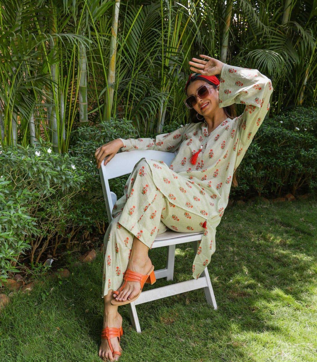 Mint Green Lawn Pakistani Co - ord Set - Outro Studio
