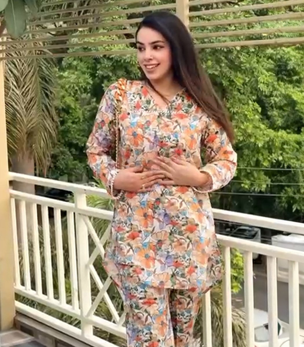 Multicolored Lawn Pakistani Co - ord Set - Outro Studio