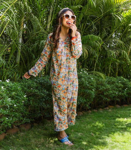 Multicolored Lawn Pakistani Co - ord Set - Outro Studio