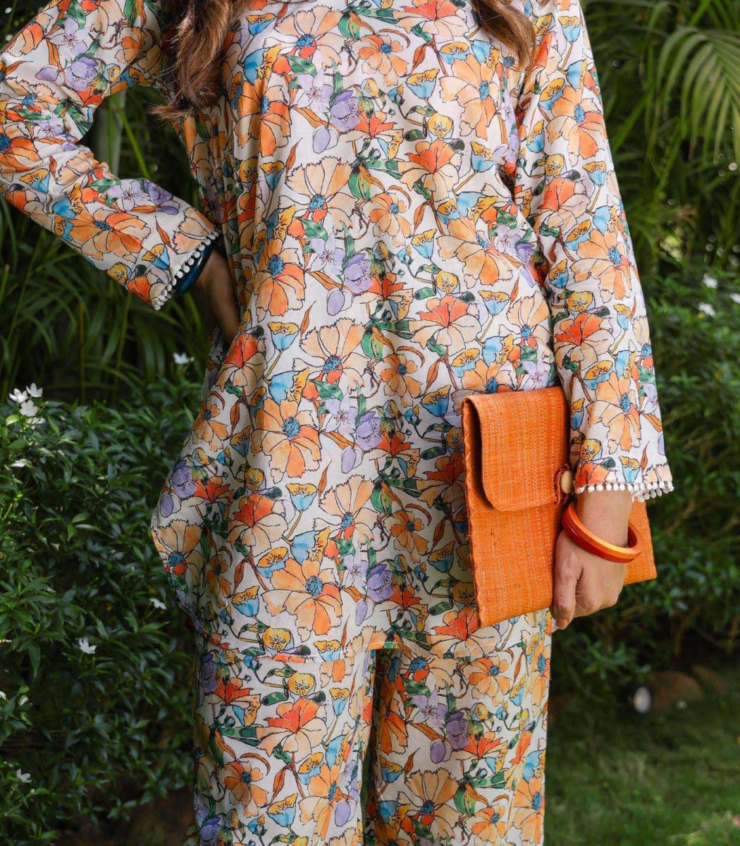 Multicolored Lawn Pakistani Co - ord Set - Outro Studio