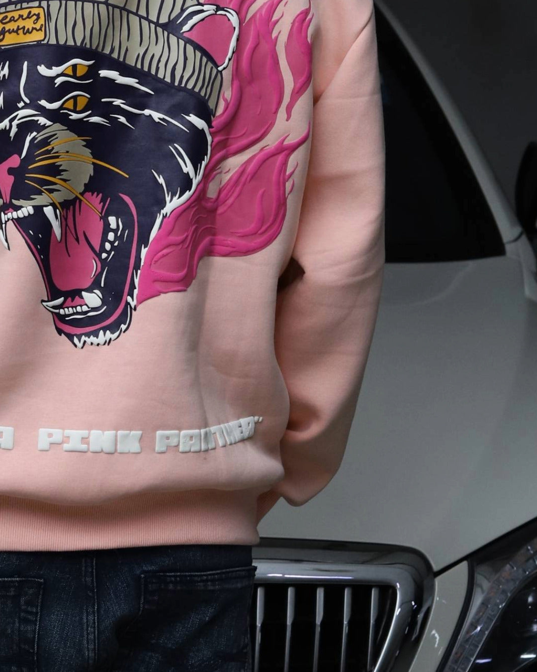 "NOT A PINK PANTHER" Peach Haze Hoodie.