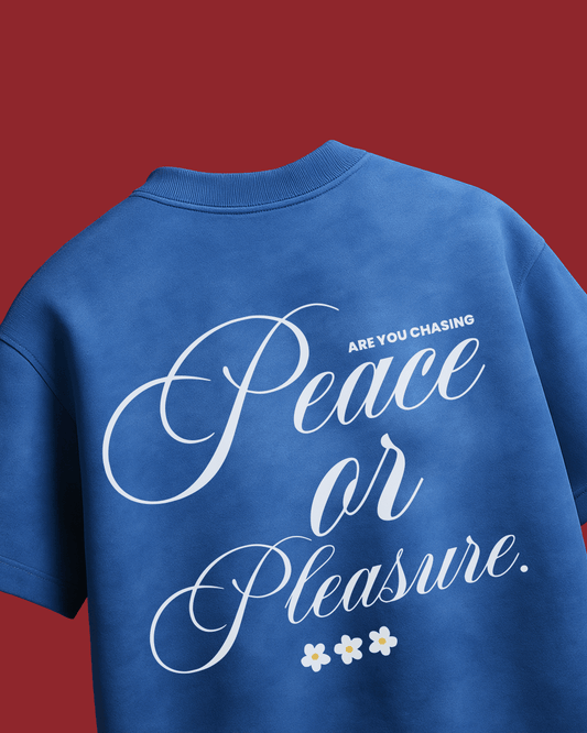 PEACE N PLEASURE BLUE WASH TEE - SULLITT