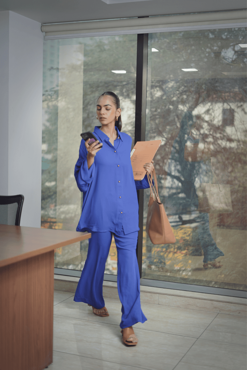 Royal Blue Co - ord Set - Outro Studio