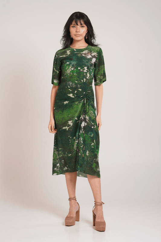Sage Ruched Dress - Outro Studio