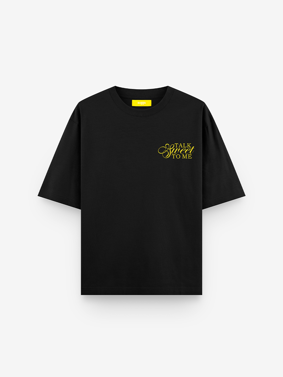 Talk Sweet To Me Tshirt In Black