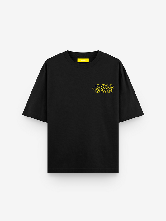 Talk Sweet To Me Tshirt In Black