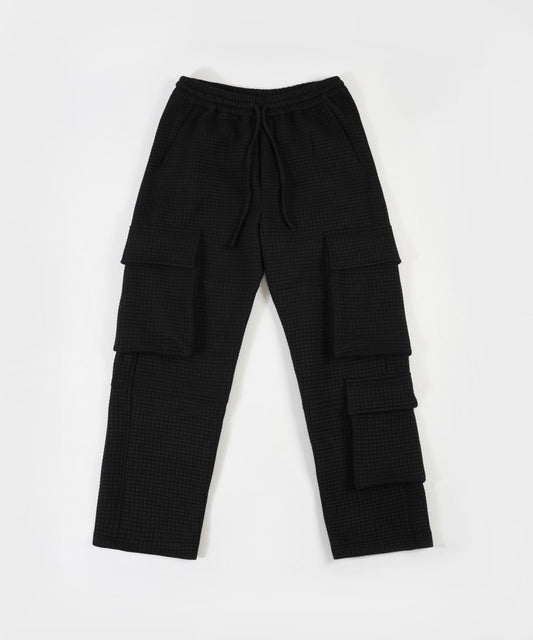 Black Quilted Trousers