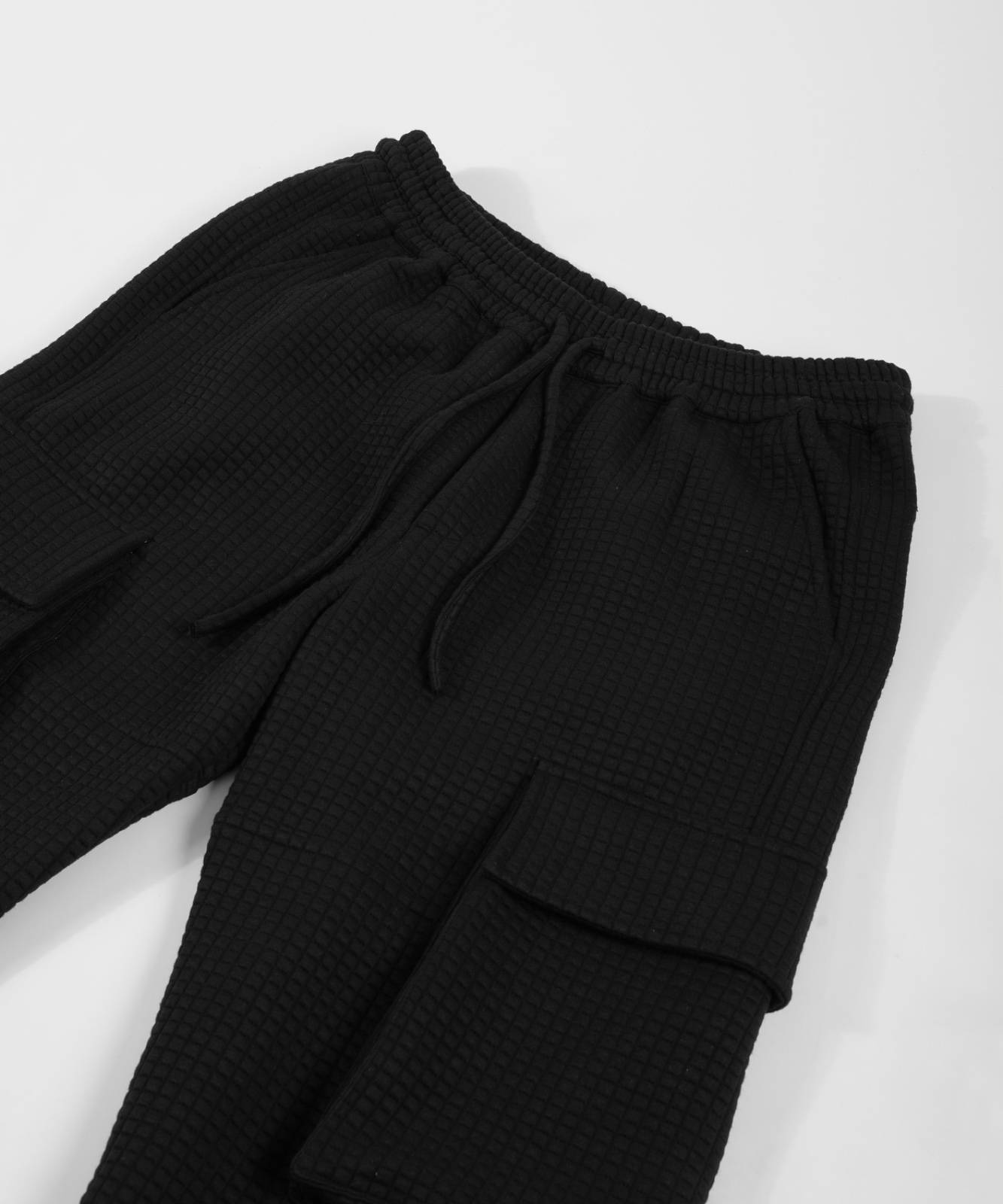 Black Quilted Trousers