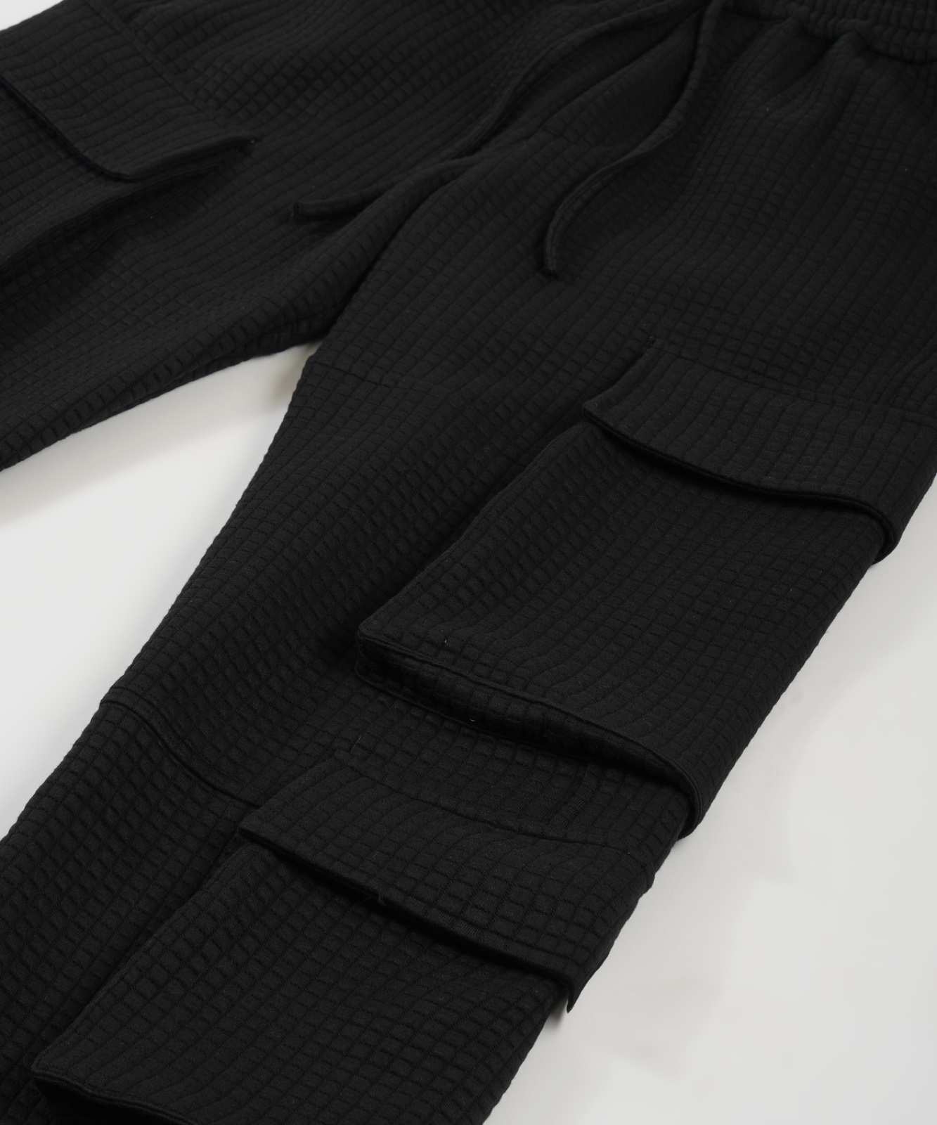 Black Quilted Trousers