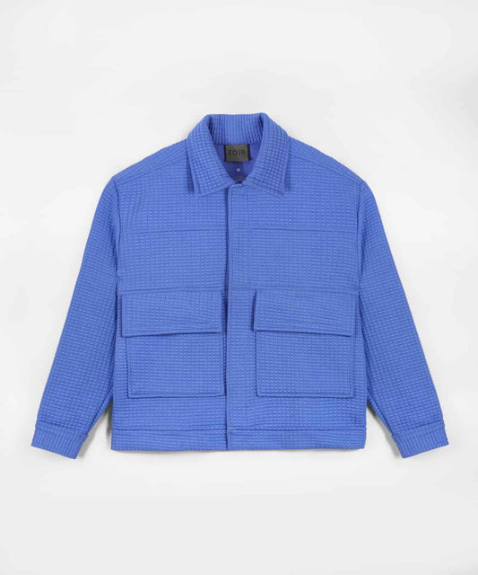 Blue Quilted Jacket