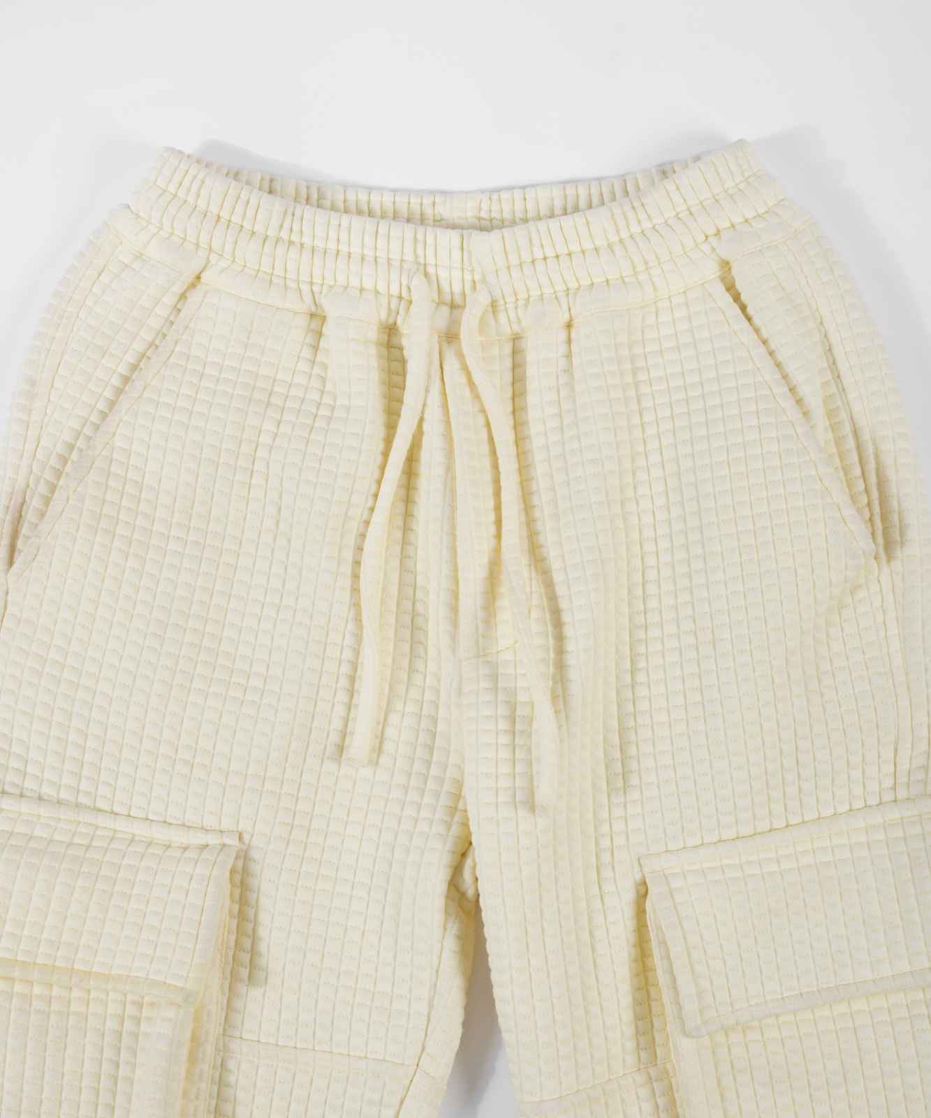 Cream Quilted Trousers