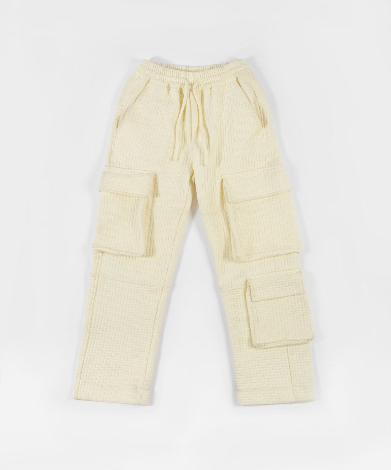 Cream Quilted Trousers