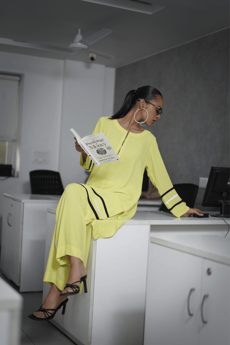 Yellow italian blend co - ord set - Outro Studio